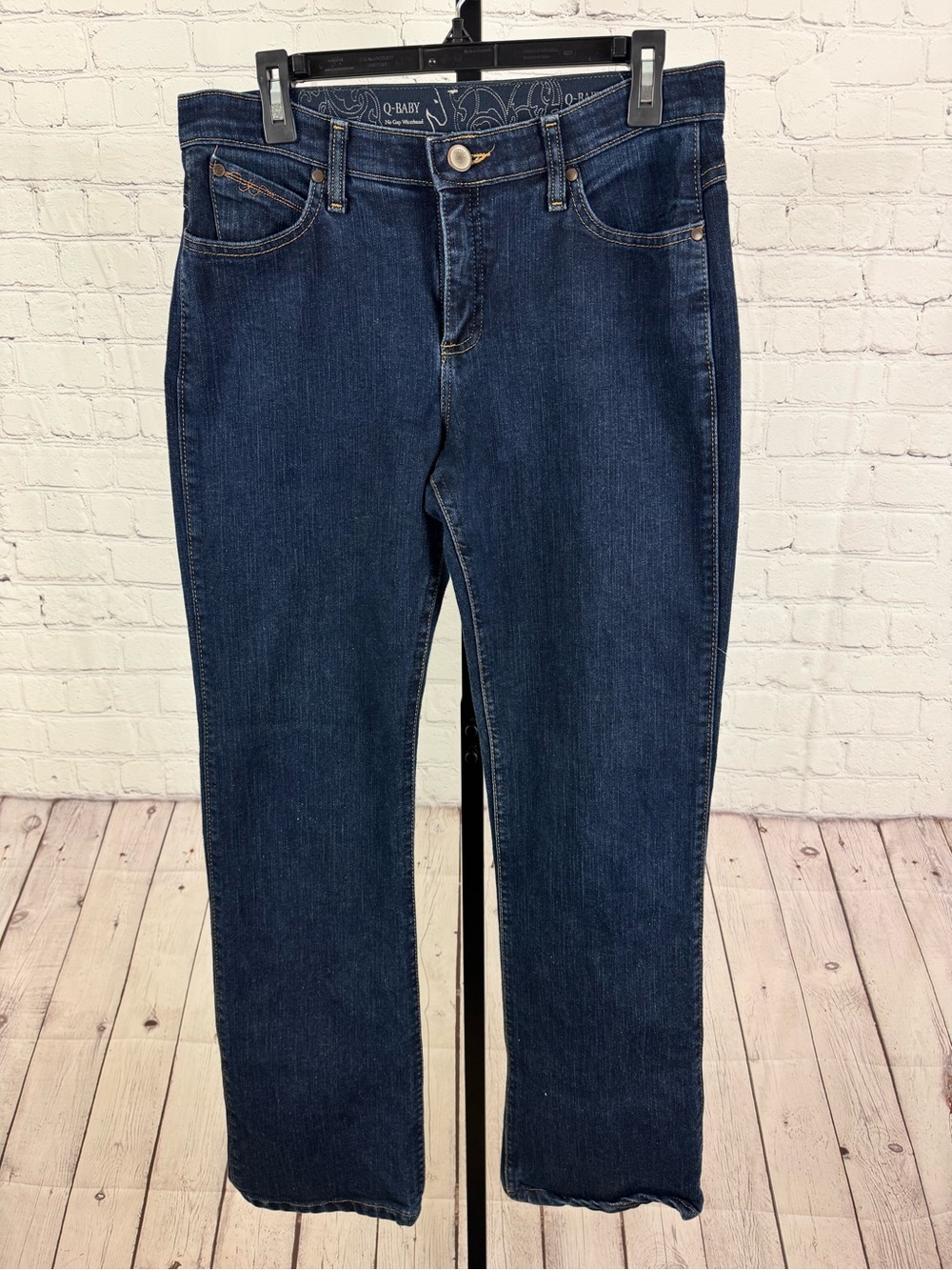 Wrangler Q-Baby Ultimate Riding Jeans 9/10x32 Bootcut Dark Denim